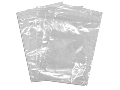 Wiederverschließbare Plastikbeutel, Durchsichtig, 100er-pack, 75 x 80 mm - Standard Bild - 1