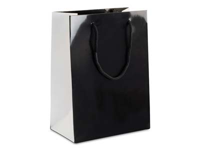 Black Monochrome Gift Bag Medium Pk 10 - Standard Bild - 1