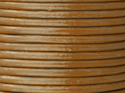 Rundes Lederband, Durchmesser 2 mm, 3 x 1 meter Länge, Braun - Standard Bild - 2