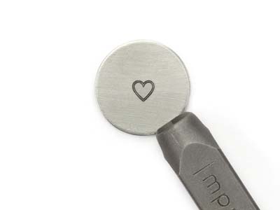 Impressart Signature Outlined Heart Design Stamp 6mm - Standard Bild - 1