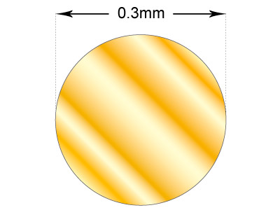 9 Kt Gelbgold, Df 0,30 mm Durchmesser, Runddraht, 100 % Recyceltes Gold - Standard Bild - 2