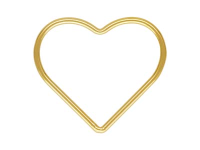 Geschlossener Ring In Herzform, Goldfilled, 17mm