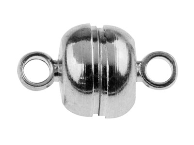 Silberbeschichtete, Kleine Magnetverschlüsse, Rund, 6er-pack - Standard Bild - 1