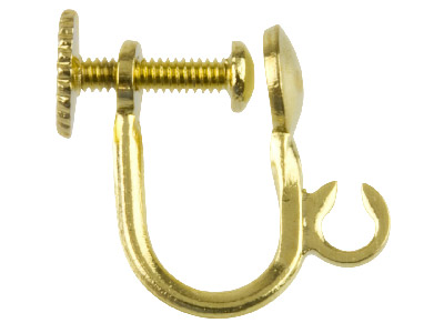 Vergoldetes Ohrschraube Mit Ring, 10er-pack - Standard Bild - 1