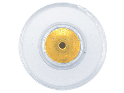 Ohrring-verschlüsse Aus Kunststoff Mit Goldbeschichtetem Metall In Der Mitte, 20er-pack - Standard Bild - 3