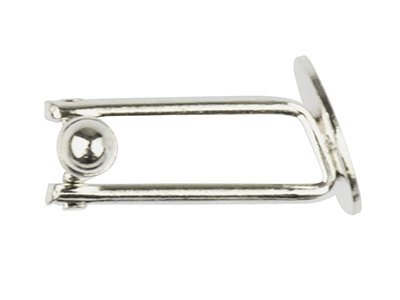 Silberbeschichteter Manschettenknopf Mit 11 mm Flachem Kissen, 6er-pack - Standard Bild - 3