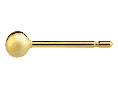 Kugelohrstecker Aus 9 Kt Gelbgold, 3 Mm, 303, 100 % Recyceltes Gold - Standard Bild - 1
