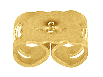 9 Kt Gelbgold-ohrmuttern, Groß, As, 2er-pack, 100 % Recyceltes Gold - Standard Bild - 1