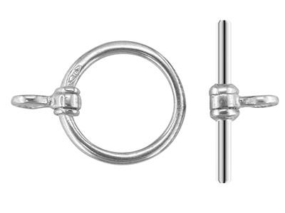 Ring Und Stab Aus Sterlingsilber, Ringdurchmesser 7 mm, - Standard Bild - 1