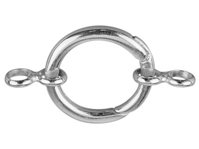 Ringverschluss Aus Sterlingsilber, Durchgehend Rund, 16,0 mm - Standard Bild - 1