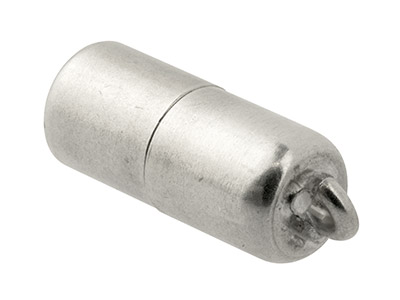 Magnetverschluss Aus Sterlingsilber, Einreihig, Walze, 6 x 13 mm - Standard Bild - 1