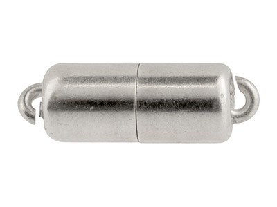Magnetverschluss Aus Sterlingsilber, Einreihig, Walze, 6 x 13 mm - Standard Bild - 2