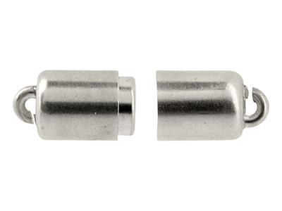 Magnetverschluss Aus Sterlingsilber, Einreihig, Walze, 6 x 13 mm - Standard Bild - 3