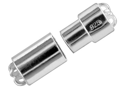 Magnetverschluss, Mehrreihig, Walze, 5 mm x 13 mm, Sterlingsilber - Standard Bild - 1