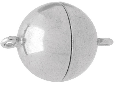 Magnetverschluss, 10 mm, Kugel, Sterlingsilber - Standard Bild - 1