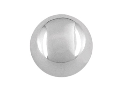 Schlichte Perlen Aus Sterlingsilber, 8 mm, Halbhart, Ohne Löcher - Standard Bild - 1