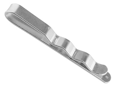 Krawattenclip Aus Sterlingsilber, 50 x 4 mm, Schmal, Ohne Punzierung, 100 % Recyceltes Silber - Standard Bild - 1