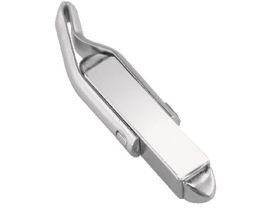 Manschettenknopf Aus Sterlingsilber, S-knebel, Schweres Gewicht, 100 % Recyceltes Silber - Standard Bild - 1