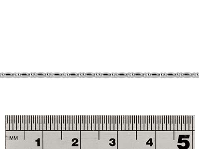 Draht, Sterlingsilber, Mit Ovalen Und Scheibenförmigen Perlen, 1,55 mm - Standard Bild - 2