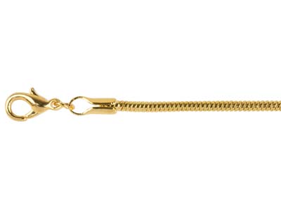 Goldbeschichtete Schlangenkette, 1,9 mm, 45 cm - Standard Bild - 1