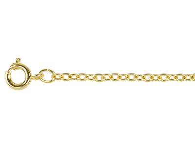 Goldbeschichtete Ankerkette, Flach, 2 mm, 45 cm - Standard Bild - 1