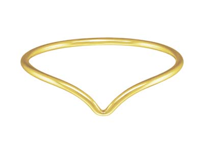 Ring Im Chevron-stil, Medium, Goldfilled - Standard Bild - 1