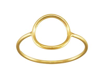 Ring Mit Offenem Kreisdesign, Medium, Goldfilled