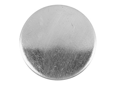 Rohling Aus Feinsilber, Fb61, 1,00 x 18 mm, Halbhart, Rund, 18 mm, 100 % Recyceltes Silber - Standard Bild - 1