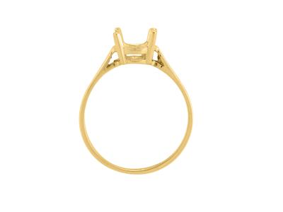 Ring In 4-krallen-fassung Für Einen Ovalen Stein Von 9 X 7 Mm, 18k Gelbgold. Ref. 15367 - Standard Bild - 1