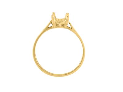 Ring In 4-krallen-fassung Für Einen Ovalen Stein Von 8 X 6 Mm, 18k Gelbgold. Ref. 15363 - Standard Bild - 1