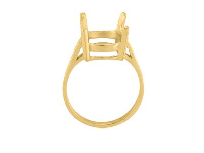 Ring In 4-krallen-fassung Für Einen Ovalen Stein Von 16 X 12 Mm, 18k Gelbgold. Ref. 15373 - Standard Bild - 1