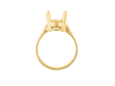 Ring In 4-krallen-fassung Für Einen Ovalen Stein Von 11 X 9 Mm, 18k Gelbgold. Ref. 15369
