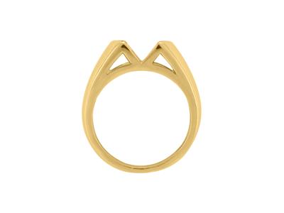 Ring Für Einen Ovalen Stein Von 10 X 6 Mm, 18k Gelbgold. Ref. 2536 - Standard Bild - 1
