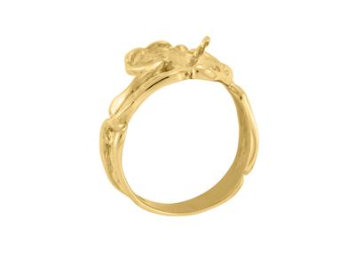 Ring Für Eine Perle Von 8 Bis 10 Mm, 18k Gelbgold. Ref. Bg156