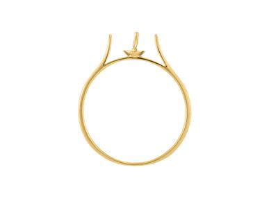 Ring Für Eine Perle Von 8 Bis 10 Mm, 18k Gelbgold. Ref. Gm2 - Standard Bild - 1