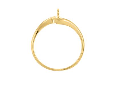 Ring Für Eine Perle Von 7 Bis 9 Mm, 18k Gelbgold. Ref. Bg53 - Standard Bild - 1