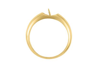 Ring Für Eine Perle Von 7 Bis 9 Mm, 18k Gelbgold. Ref. Bg138 - Standard Bild - 1