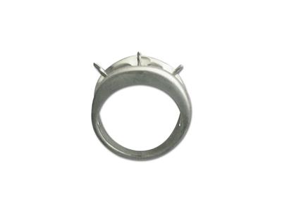 Ring Für 10 MM Perle, 925er Silber, Rhodiniert. Ref. Bg215 - Standard Bild - 3