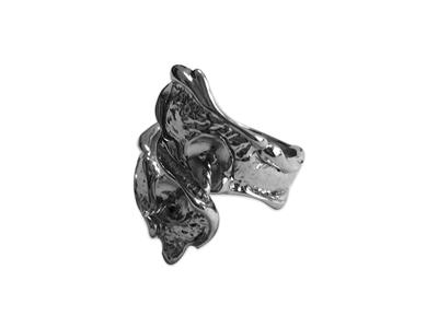 Ring Für Perlen Von 8 Bis 10 Mm, 925er Silber, Rhodiniert. Ref. Bg157 - Standard Bild - 1