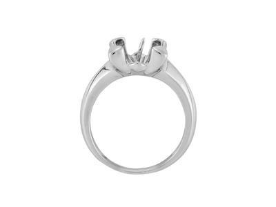 Ring Für 10 MM Perle, 925er Silber, Rhodiniert. Ref. Bg154 - Standard Bild - 1