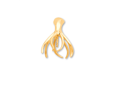 Krakenanhänger Für 8-10 MM Perlen, 18k Gelbgold. Ref. Pe82 - Standard Bild - 1