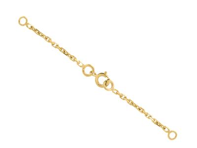 Sicherheitskette Für Halskette, Ankerkette Masche, Gefeilt 1,47 Mm, 6 Cm, 18k Gelbgold - Standard Bild - 1