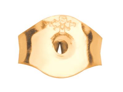 Glatter Ohrring-verschluss, 18k Gelbgold. Ref. 07406-bis, Das Paar - Standard Bild - 2