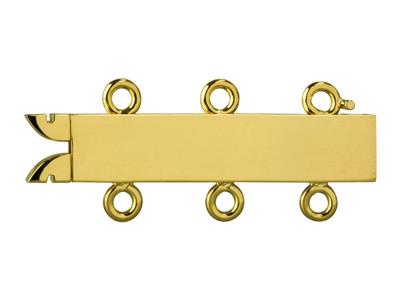 Rechteckiger, Glatter Verschluss 18 Mm, 3-reihig, 18k Gelbgold. Ref. 07116-3 Bis - Standard Bild - 1