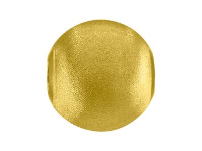Schwere Satinierte Kugel Mit 2 Lochern, 10 Mm, 18k Gelbgold - Standard Bild - 2
