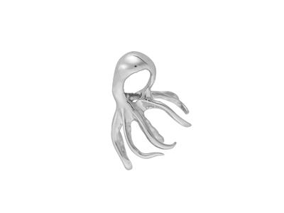Krakenanhänger Für Perlen Von 7 Bis 9 Mm, 925er Silber, Rhodiniert. Ref. Pe081 - Standard Bild - 1