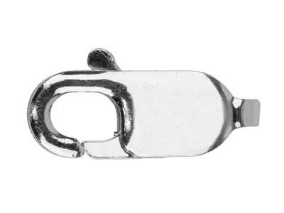 Karabinerhaken Flach Ohne Ring 9 Mm, 925er Silber. Ref. 17060 - Standard Bild - 1