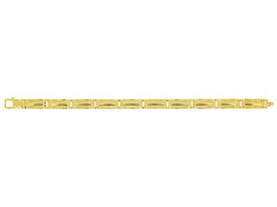 Armband Hohlplatten 8 MM , 21 Cm, 18k Gelbgold