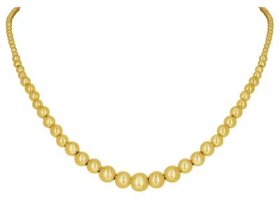 Halskette Stufenkugeln 3 Bis 9 Mm, 42 Cm, 18k Gelbgold