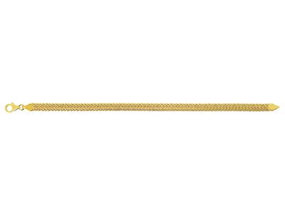 Doppeltes Armband Palme Flach 5,30 Mm, 18 Cm, 18k Gelbgold - Standard Bild - 1